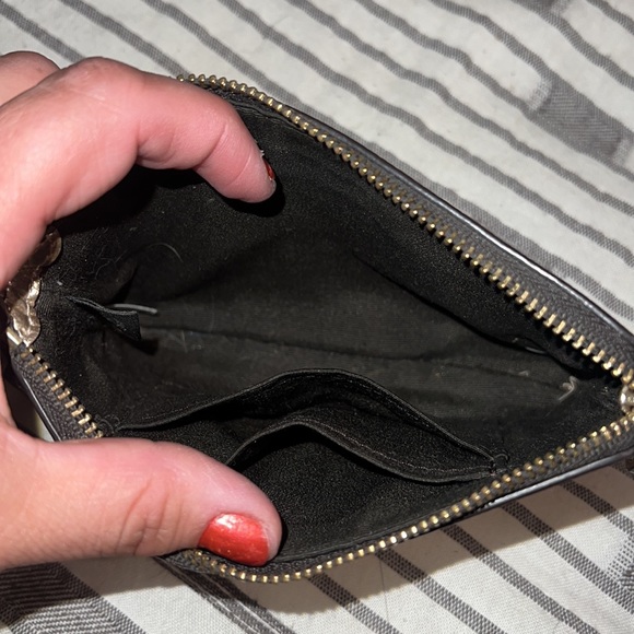 COACH MINETTA CROSSBODY & WRISTLET IN METALLIC LEATHER WITH EXOTIC TRIM - Picture 13 of 13